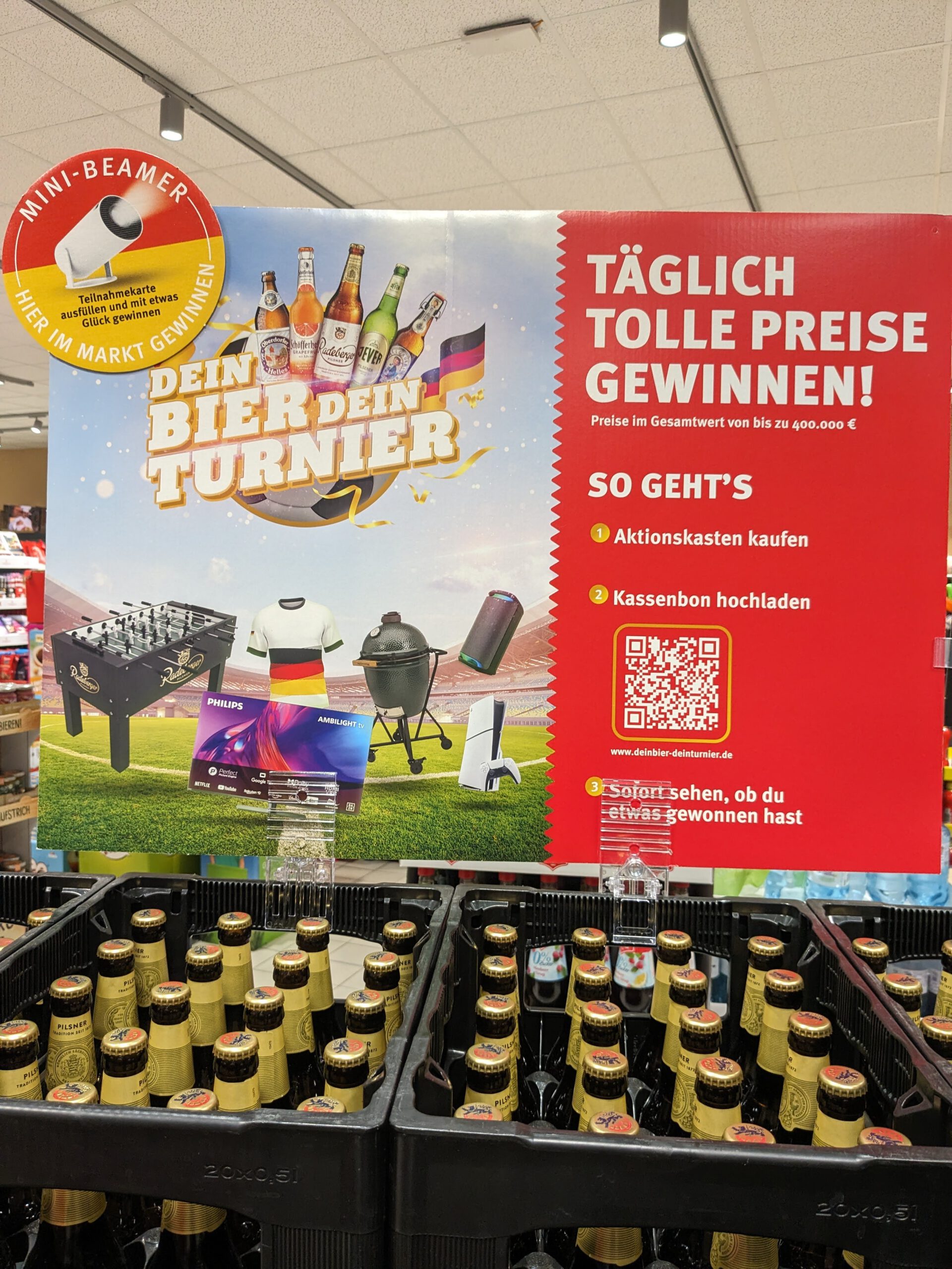 Dein Bier, dein Turnier: Preise für insgesamt 400.000 Euro gewinnen - Kassenbon hochladen