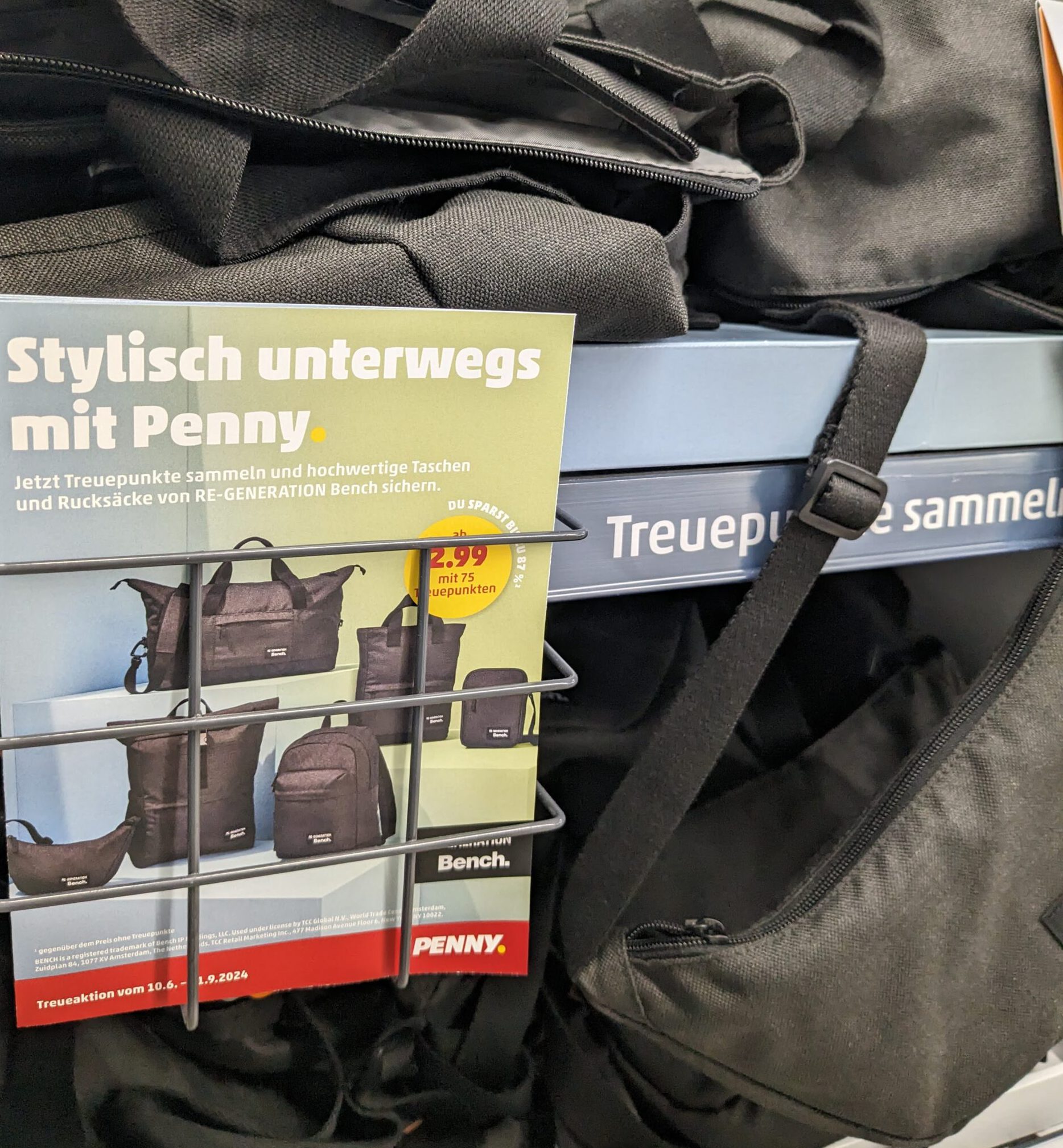 Penny: Treuepunkte sammeln - Stylisch unterwegs mit Taschen und Rucksäcken von Re-Generation Bench