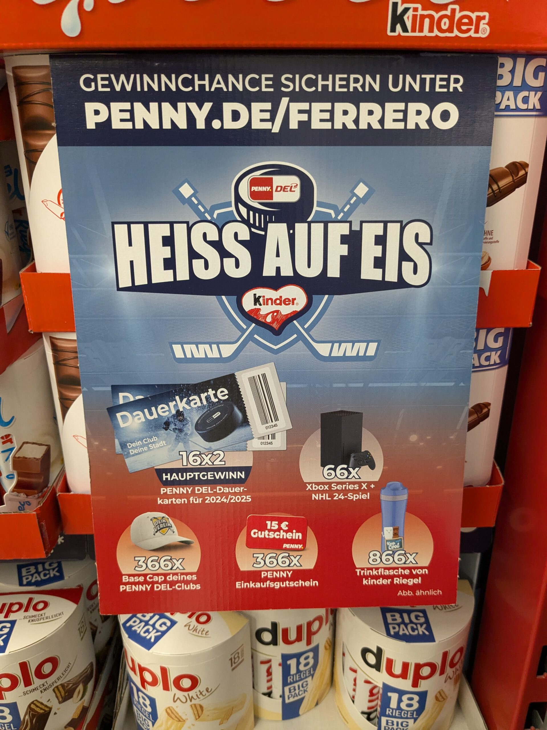 Penny Ferrero Kinder "Heiß auf Eis": DEL-Dauerkarten, X-Box gewinnen