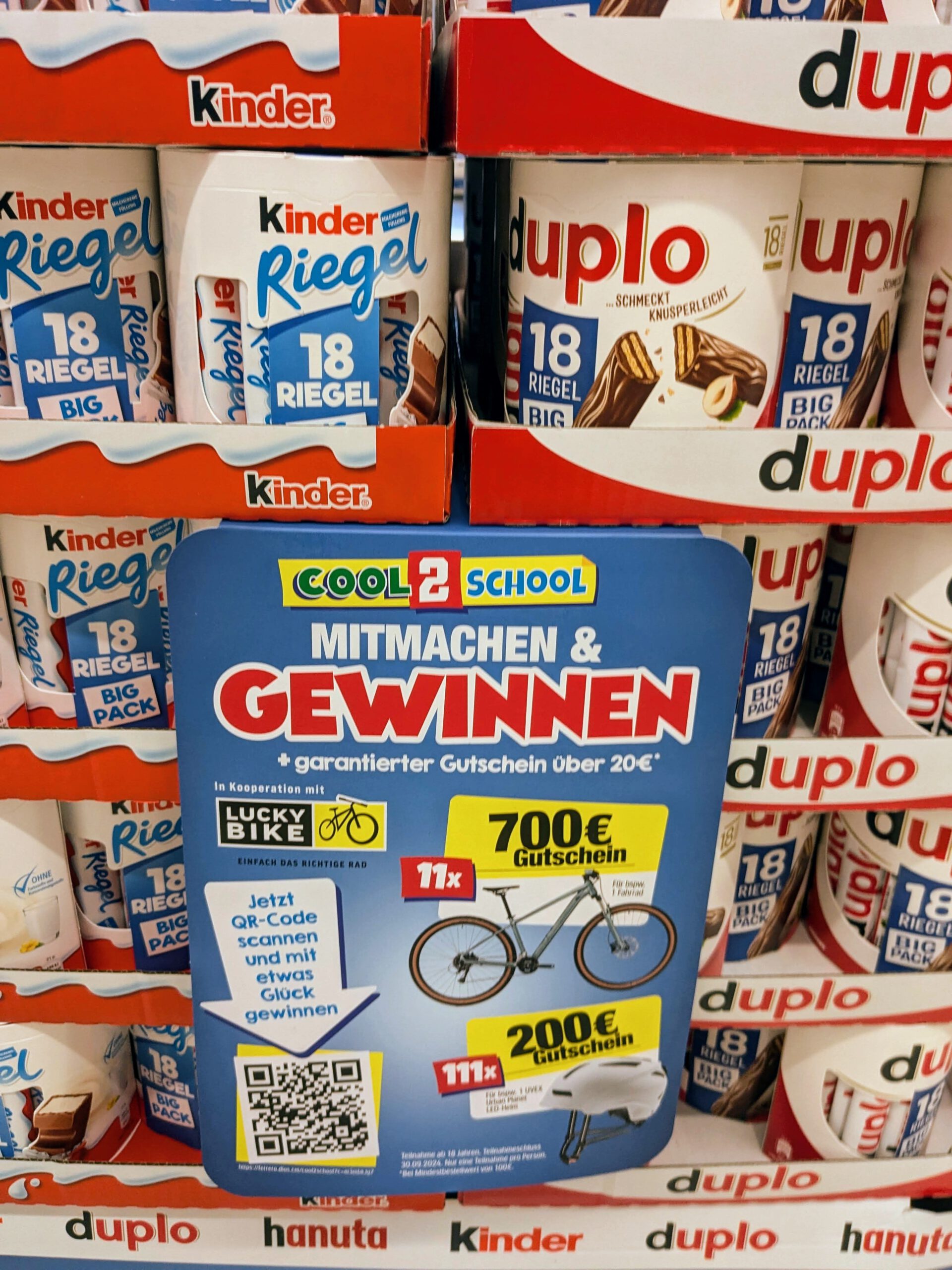 Ferrero Kinder Cool2School: Gutscheine für LuckyBike gewinnen