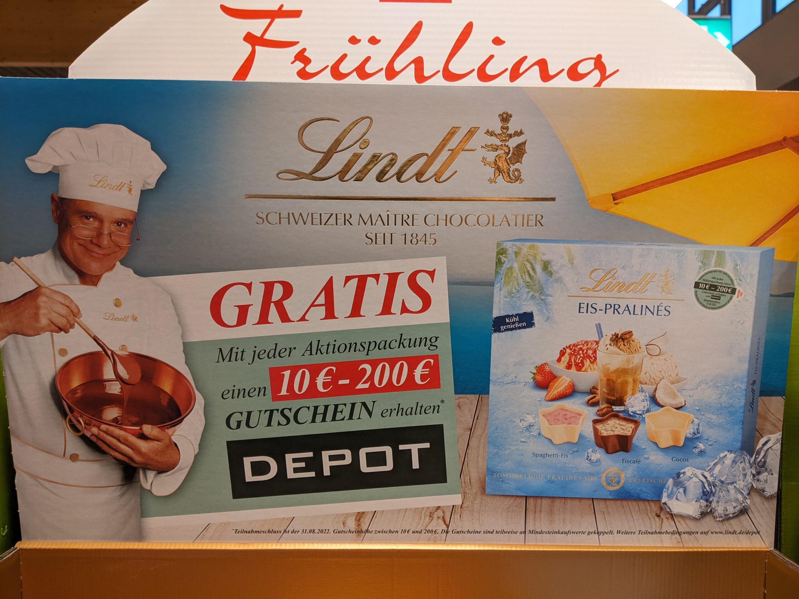 Lindt: 10-200 Euro Depot-Gutschein gratis