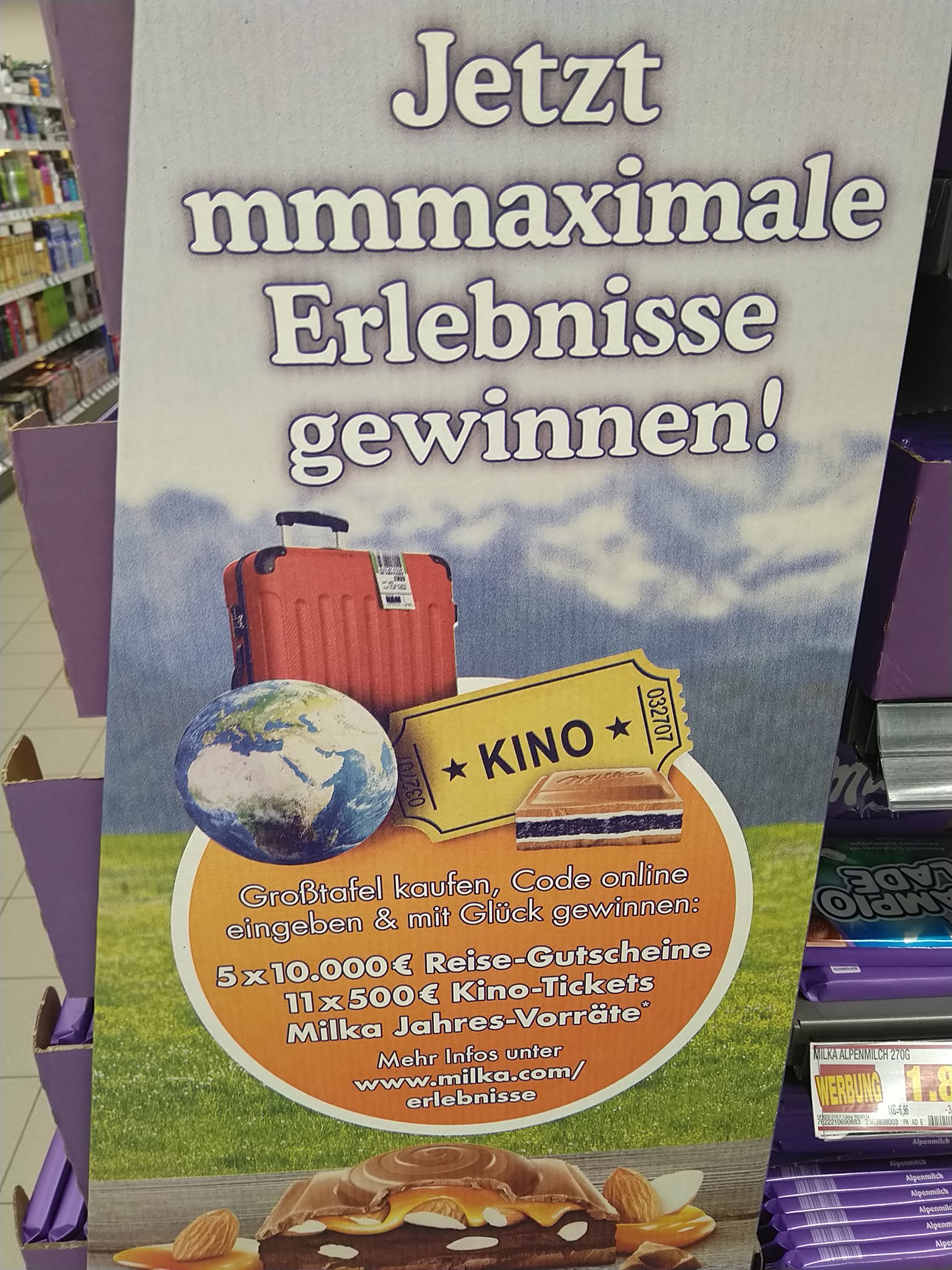 Arla Milka Schokoladenmilch: Freizeitpark-Tickets gewinnen