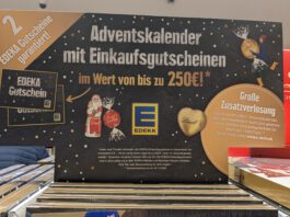 Edeka Lindt Adventskalender: 250 Euro Gutschein gewinnen