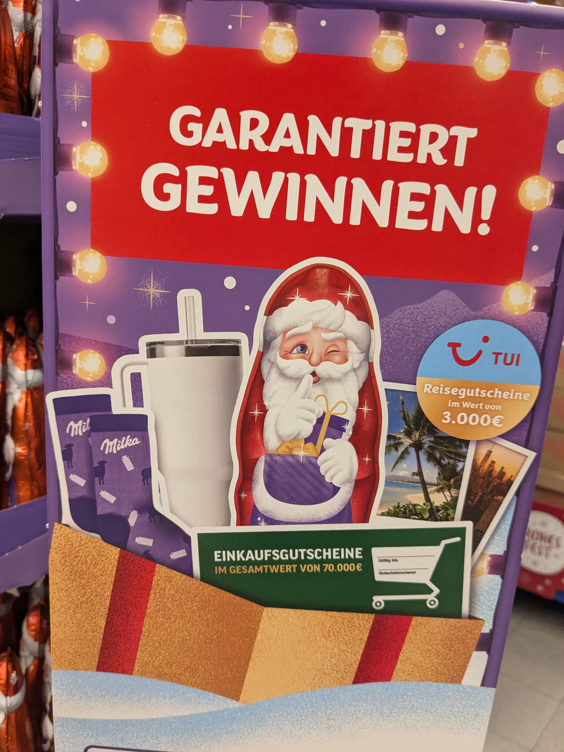 Milka Weihnachtsgewinnspiel: Reisegutschein gewinnen